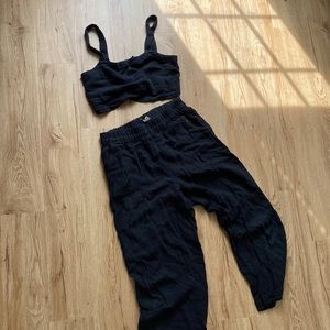 Madewell all black linen set